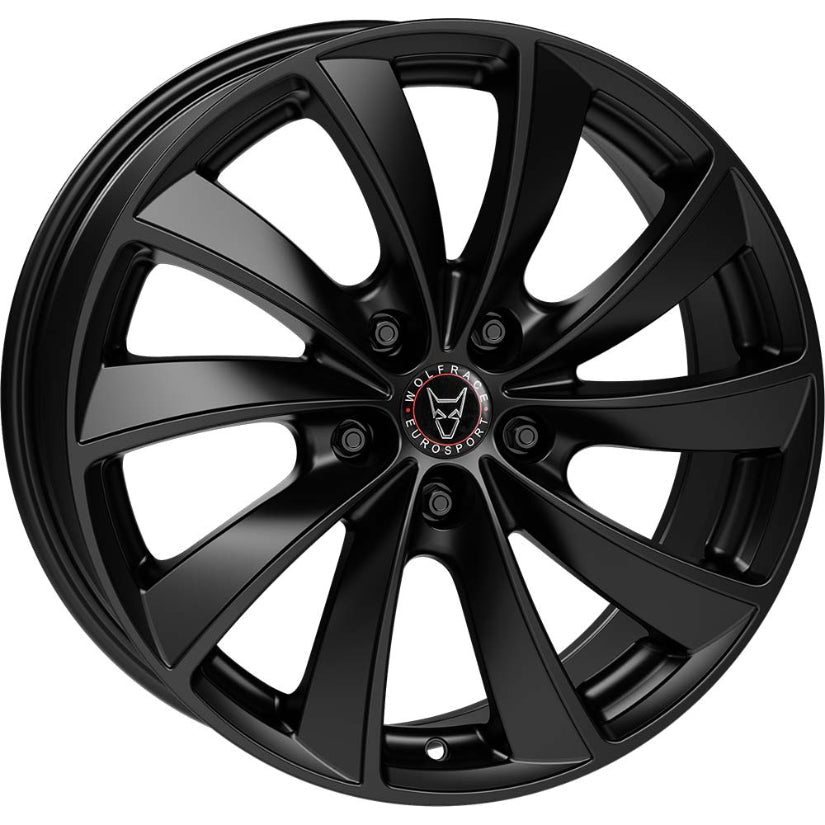 Wolfrace Eurosport TUV Lugano Alloy Wheel 19x10.5 ET45 5x120 Racing Black 64.2mm CB