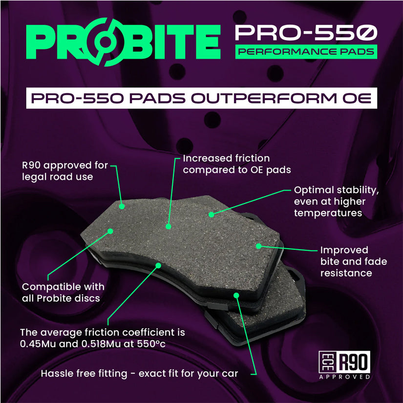 Probite PRO-550 Rear Performance Brake Pads Honda S2000 99-08