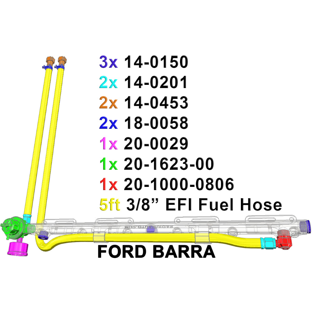 Radium Engineering Ford Barra Fuel Rail