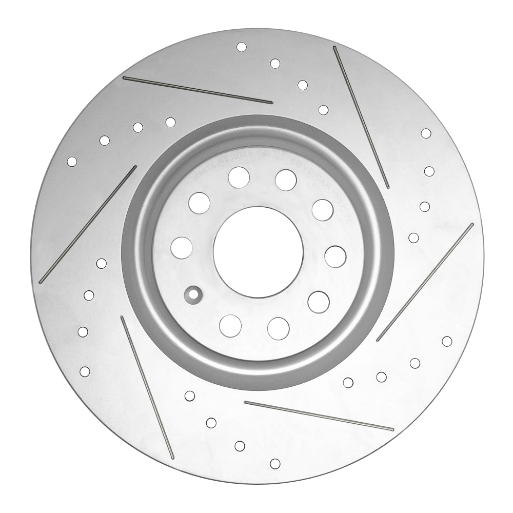 Probite Predator+ Vented Brake Discs with Grooves and Drilled Holes 5x112 330mm PRPD1493 - Rear Pair