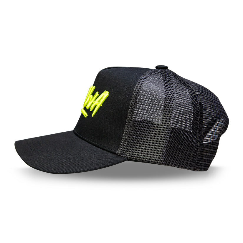 Tegiwa Trucker Script Logo Black Cap