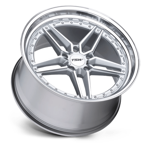 TSW ASCARI Alloy Wheel 20x10.5 ET25 5x120 Silver Withmirror Cut Face & Lip 76.1mm CB