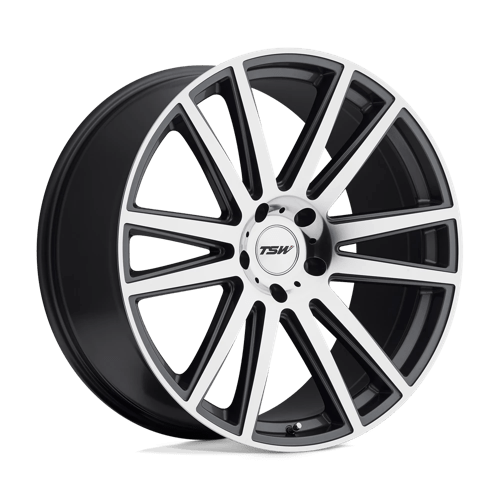 TSW GATSBY Alloy Wheel 22x10 ET44 5x112 Gunmetal With Mirror Cut Face 66.56mm CB