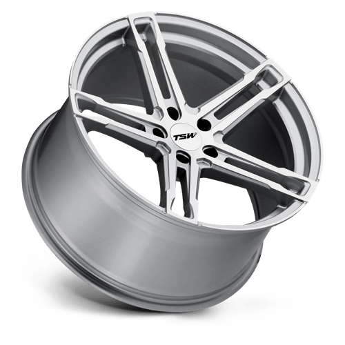 TSW MECHANICA Alloy Wheel 20x9 ET15 5x120 Silver With Mirror Cut Face 76.1mm CB