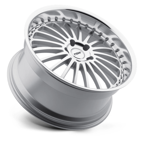 TSW SILVERSTONE Alloy Wheel 22x9 ET35 5x120 Silver Mirror Cut Face & Lip 76.1mm CB