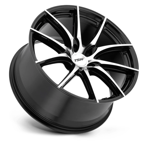 TSW SPRINT Alloy Wheel 20x8.5 ET40 5x108 Gloss Black With Mirror Cut Face 72.1mm CB