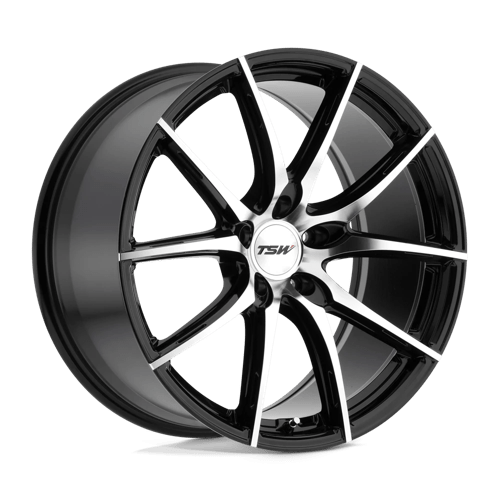 TSW SPRINT Alloy Wheel 20x8.5 ET40 5x108 Gloss Black With Mirror Cut Face 72.1mm CB