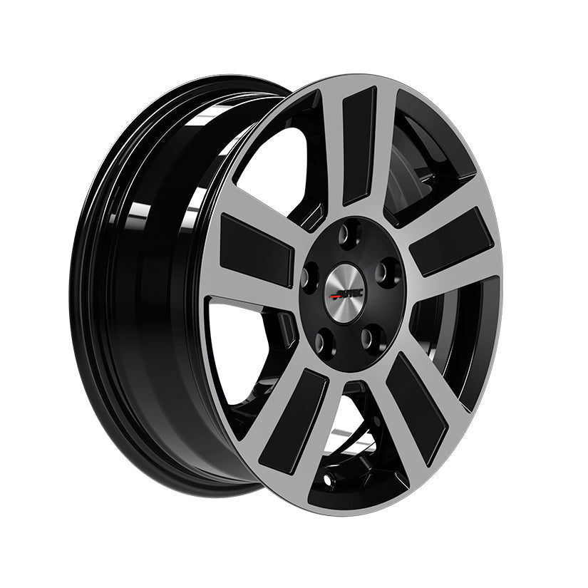 AUTEC Tigris Alloy Wheel 14x6 ET30 5x112 Black Polished 66.6mm CB