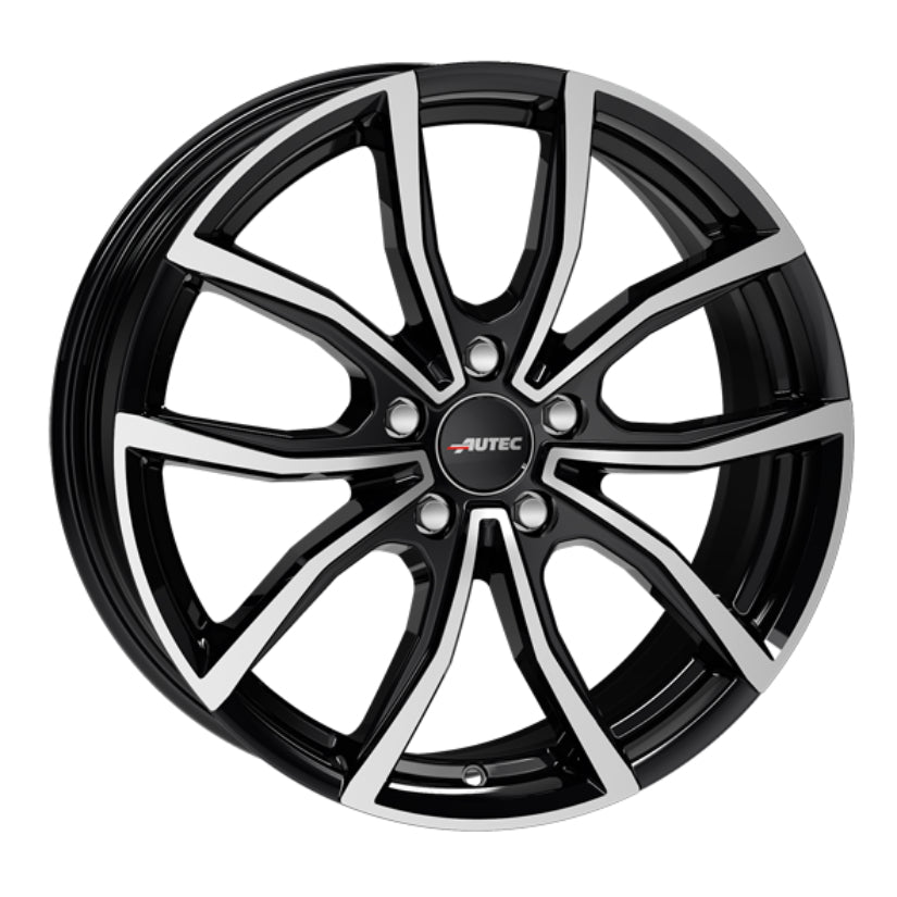AUTEC Vidron Alloy Wheel 18x7 ET43 5x112 Black Polished 57.1mm CB