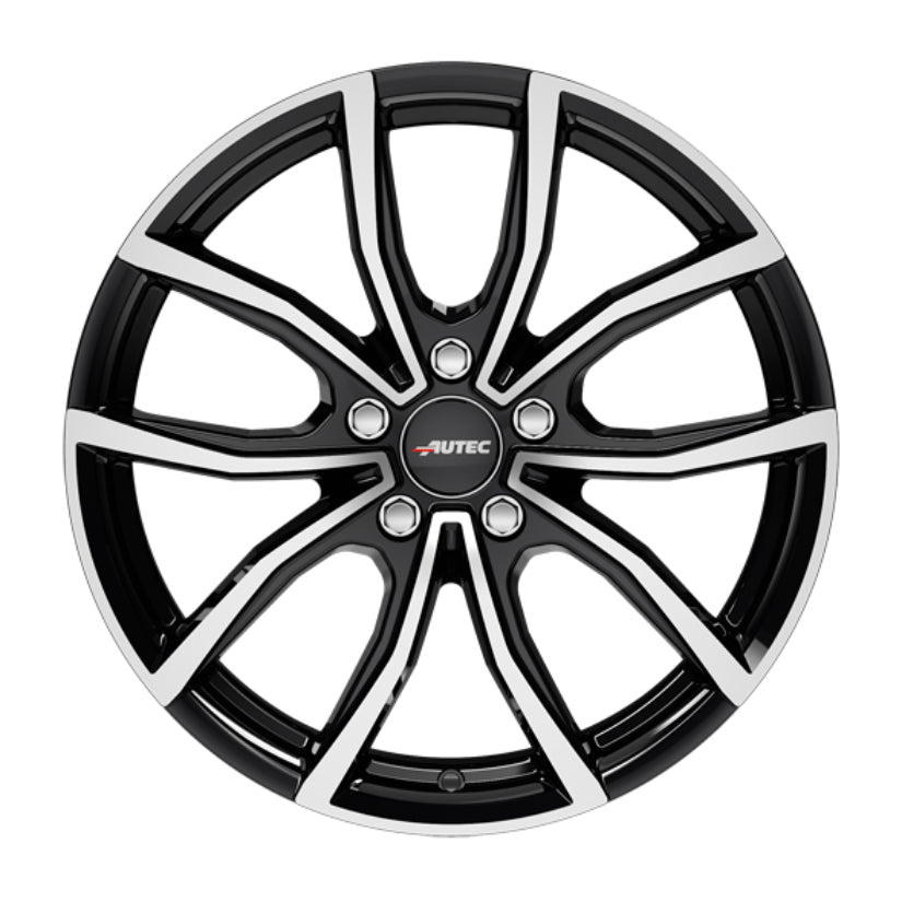 AUTEC Vidron Alloy Wheel 17x7 ET45 5x112 Black Polished 57.1mm CB