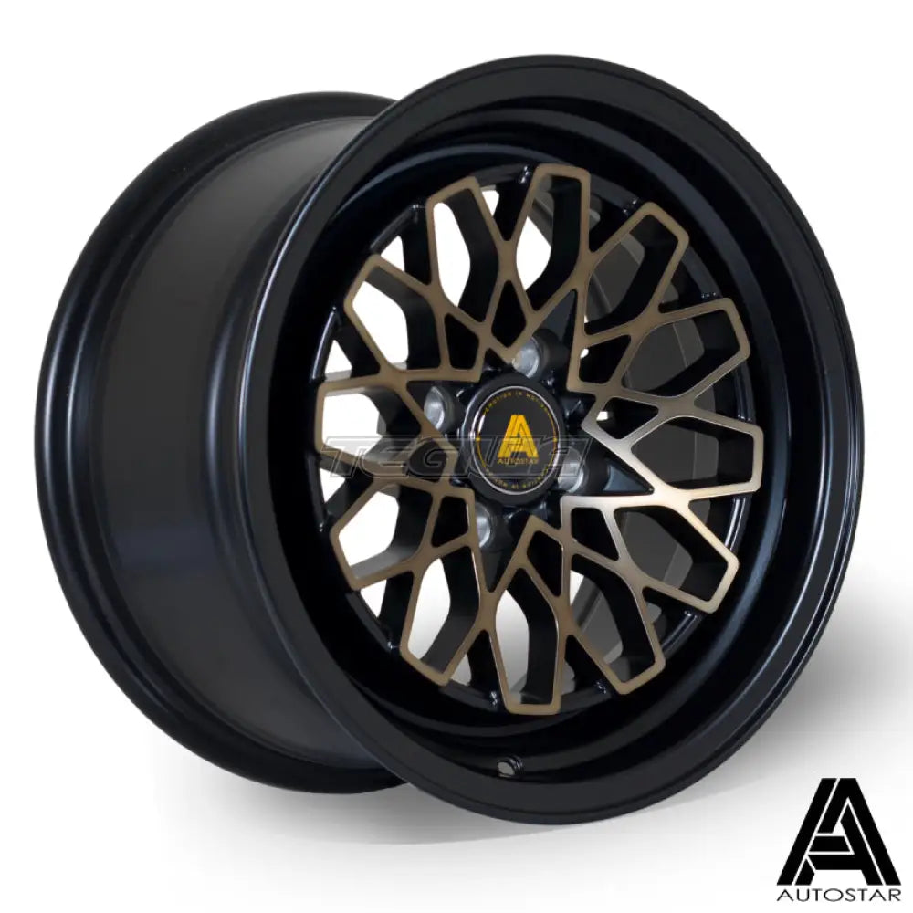 Autostar Geo Alloy Wheel 15x8 ET25 4x100 Black Bronze Face 67.1mm CB Alloy Wheels