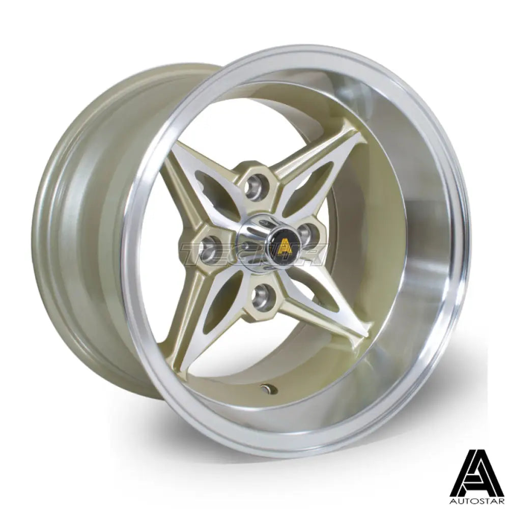 Autostar Kanji Alloy Wheel 14x9 ET-13 4x114 Gold Polished Lip 73.1mm CB Alloy Wheels