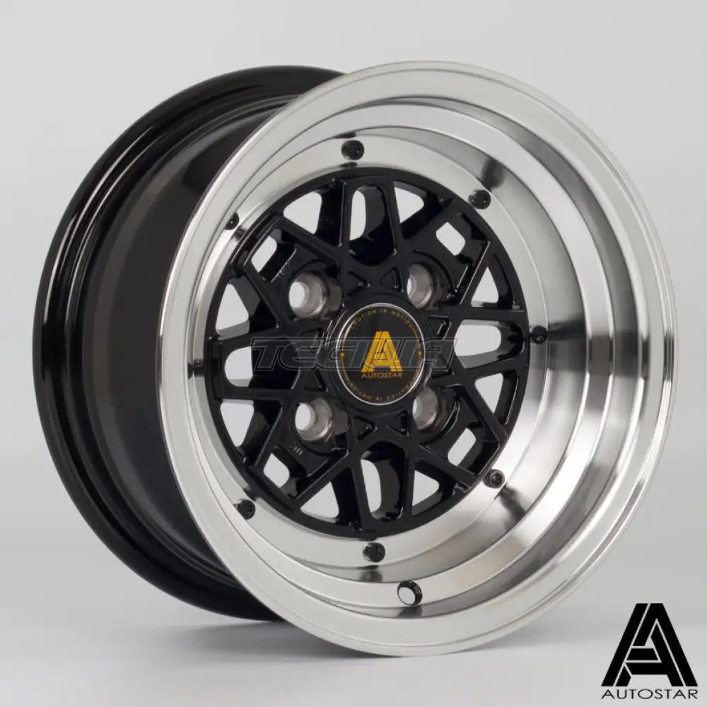 Autostar Korin Alloy Wheel 12x6 ET-9 4x101 Black Polished Lip 65.1mm CB Alloy Wheels