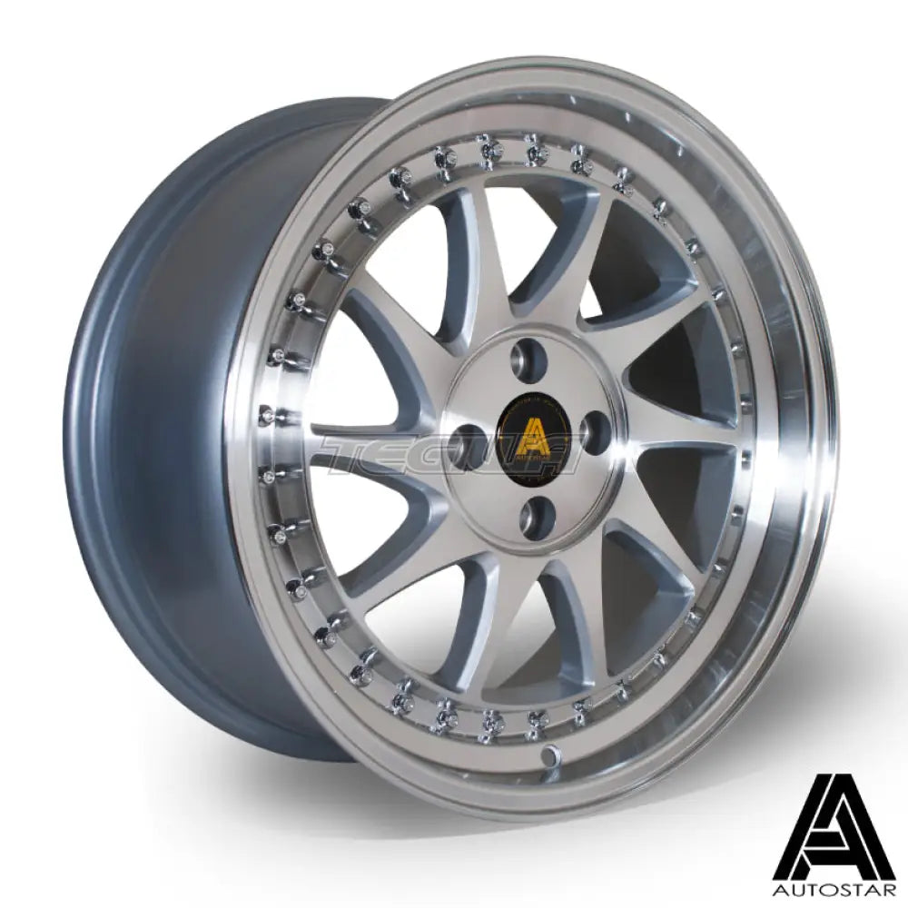 Autostar Vader Alloy Wheel 17x8 ET35 4x100 Silver Polished Face 67.1mm CB Alloy Wheels