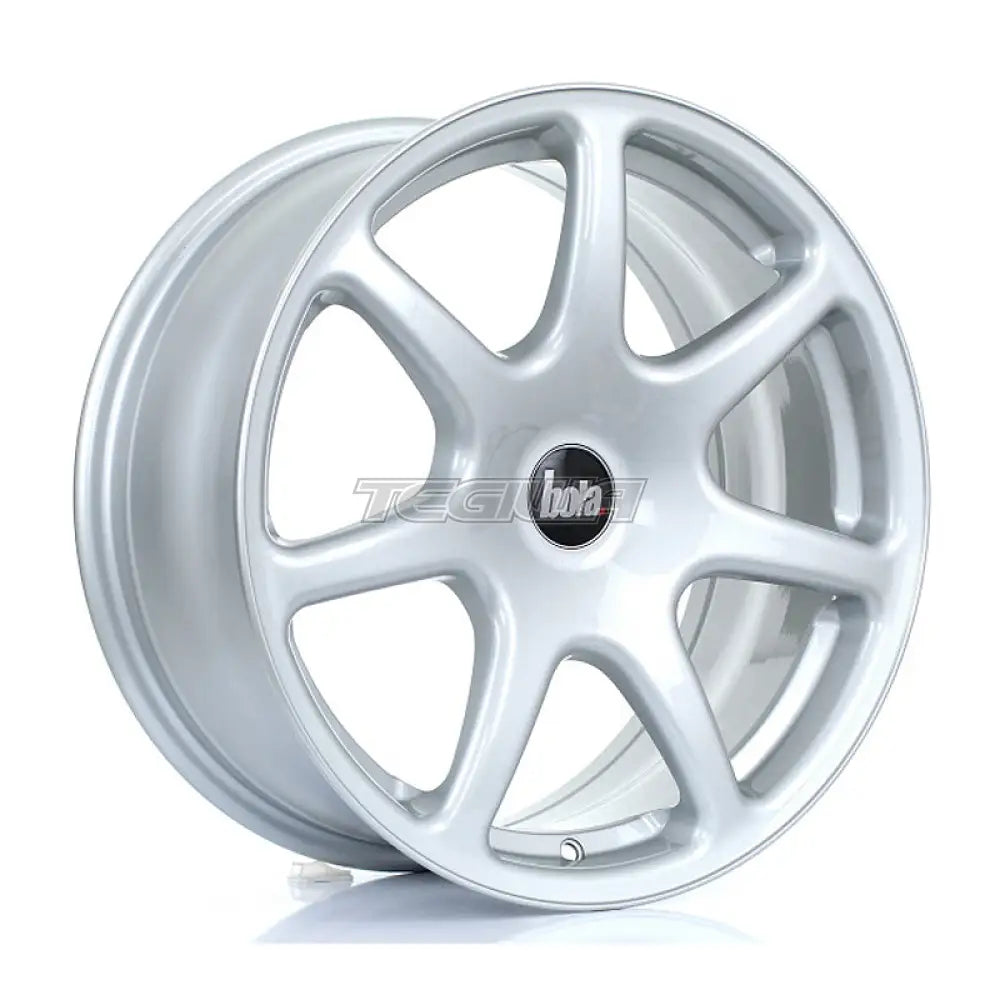 BOLA B7 Alloy Wheel 17x7.5 5x128 ET30 To 45 72.6mm CB Crystal Silver Alloy Wheels