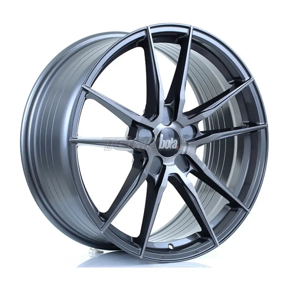 BOLA FLD Alloy Wheel 19x8.5 5x112 ET25 To 63 72.6mm CB Titanium Brushed Alloy Wheels