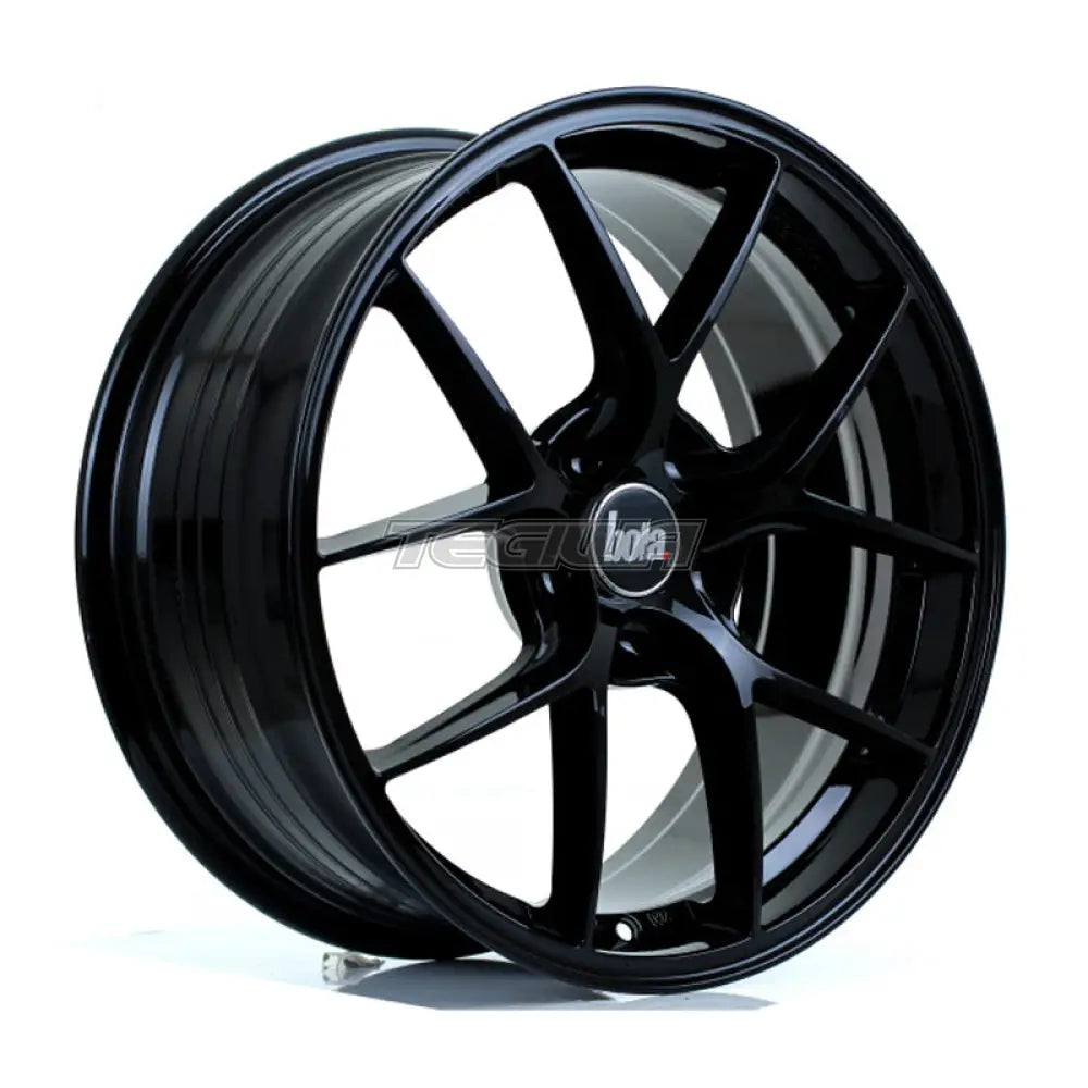 BOLA FLE Alloy Wheel 18x8 5x112 ET35 To 50 72.6mm CB Gloss Black Alloy Wheels
