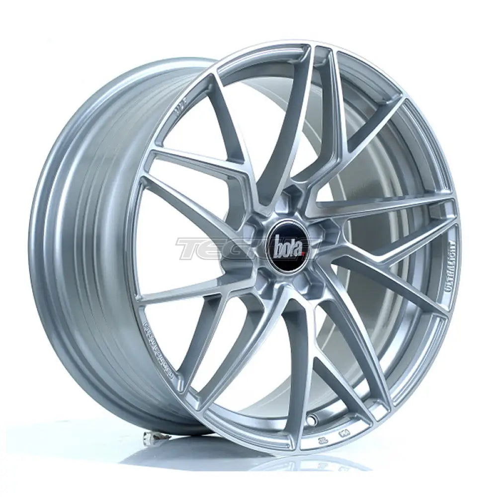 BOLA FLR Alloy Wheel 18x8.5 5x114 ET40 To 50 72.6mm CB Silver Polished Face Alloy Wheels