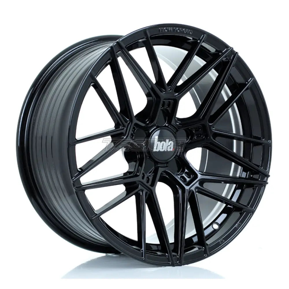 BOLA FLZ Alloy Wheel 18x8 5x100 ET25 To 50 72.5mm CB Gloss Black Alloy Wheels