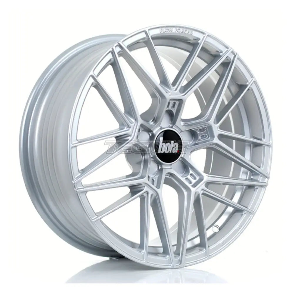 BOLA FLZ Alloy Wheel 18x8 5x120.65 ET25 To 50 72.5mm CB Crystal Silver Alloy Wheels