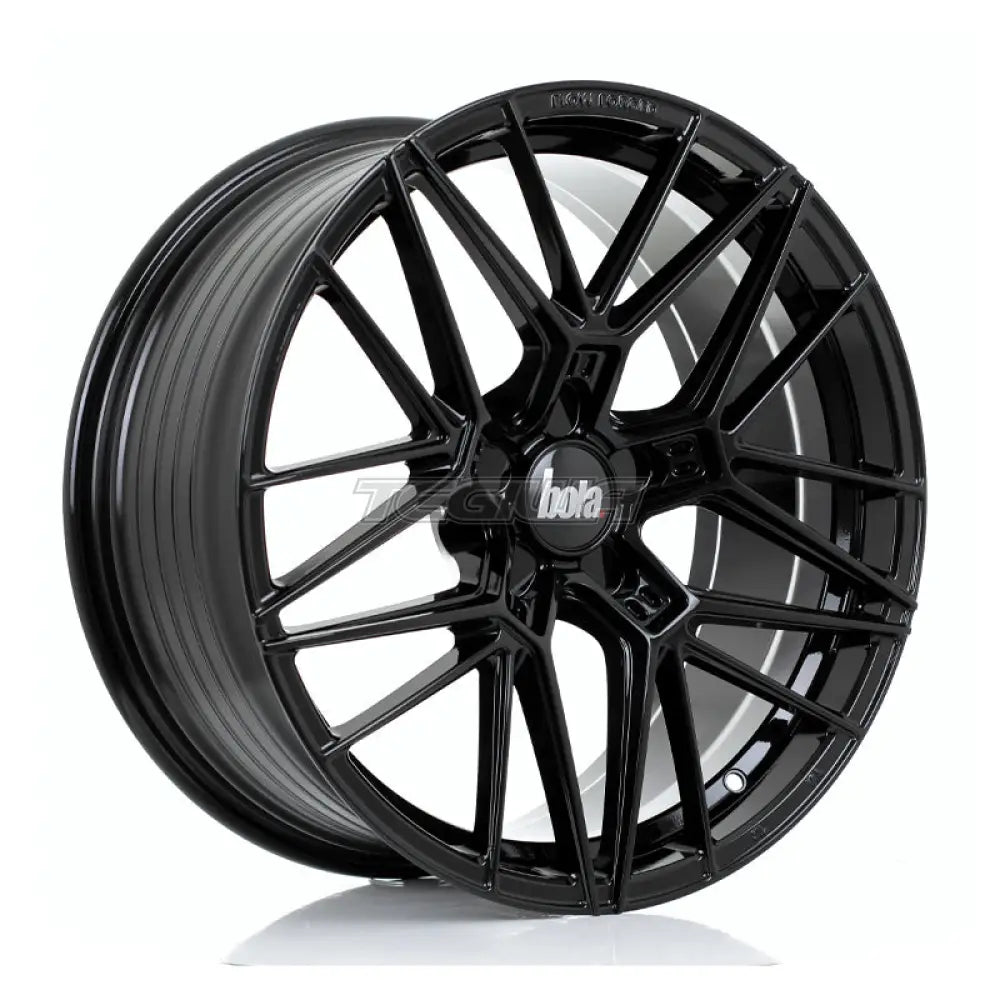 BOLA FLZ Alloy Wheel 19x8.5 5x108 ET25 To 50 72.5mm CB Gloss Black Alloy Wheels