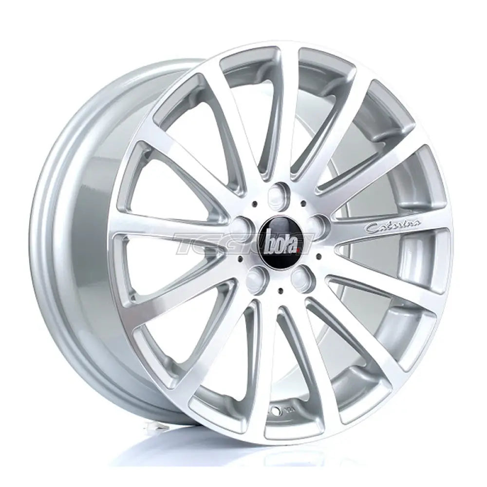 BOLA XTR Alloy Wheel 18x8.5 5x100 ET40 To 45 72.6mm CB Silver Polished Face Alloy Wheels