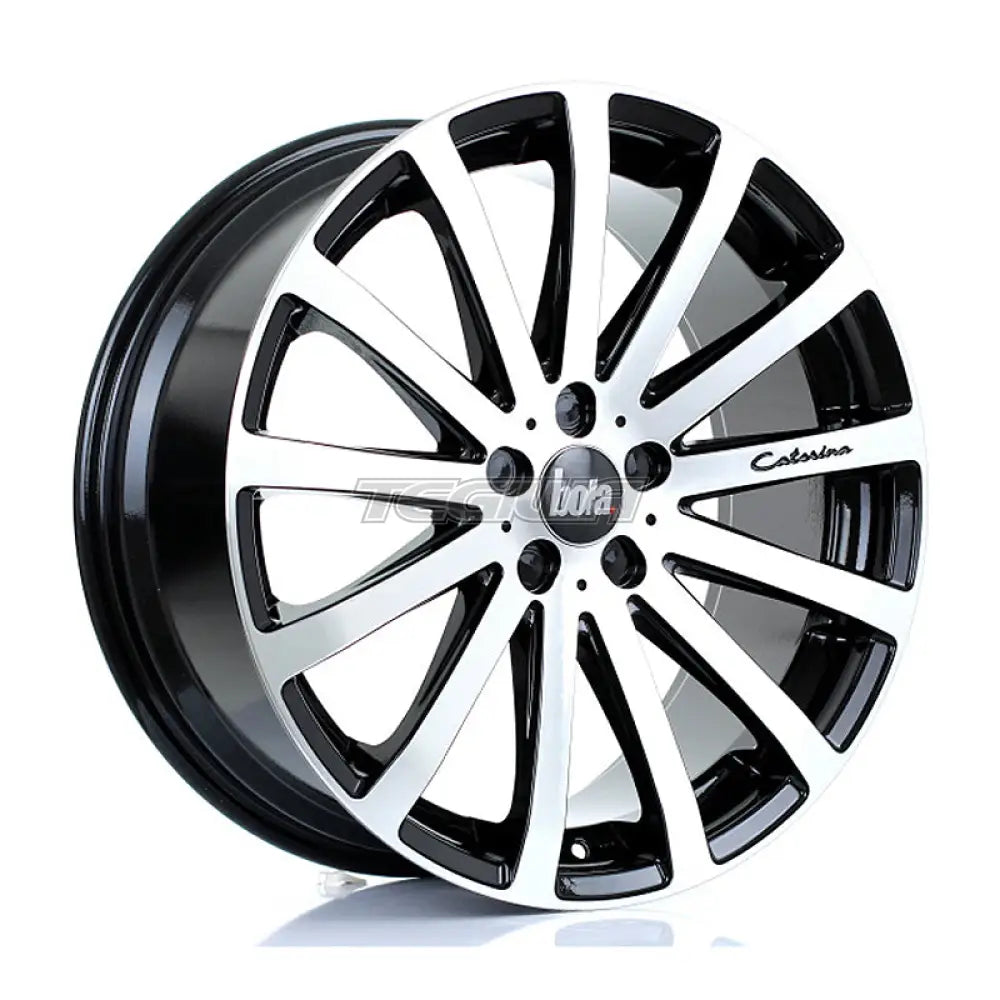 BOLA XTR Alloy Wheel 20x8.5 5x115 ET20 To 45 72.6mm CB Gloss Black Polished Face Alloy Wheels