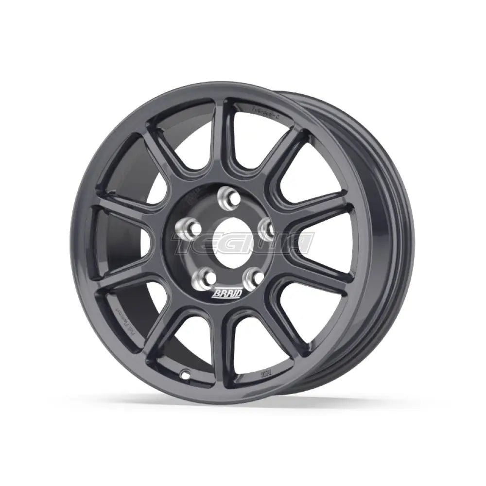 Braid Fullrace C Alloy Wheel 15x8 ET0 to 40 4x100 Anthracite Shiny Alloy Wheels