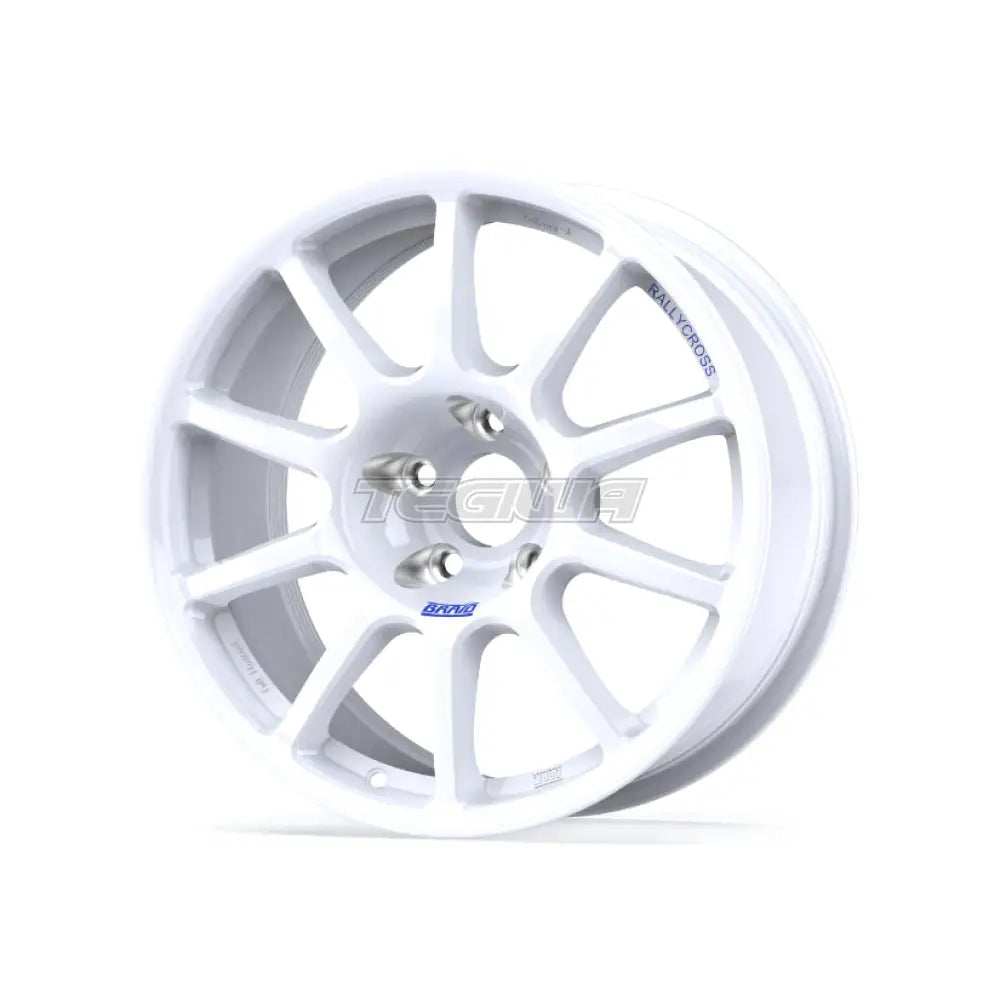 Braid Fullrace Rallycross Alloy Wheel 18x8 ET10 to 40 4x100 White Shiny Alloy Wheels
