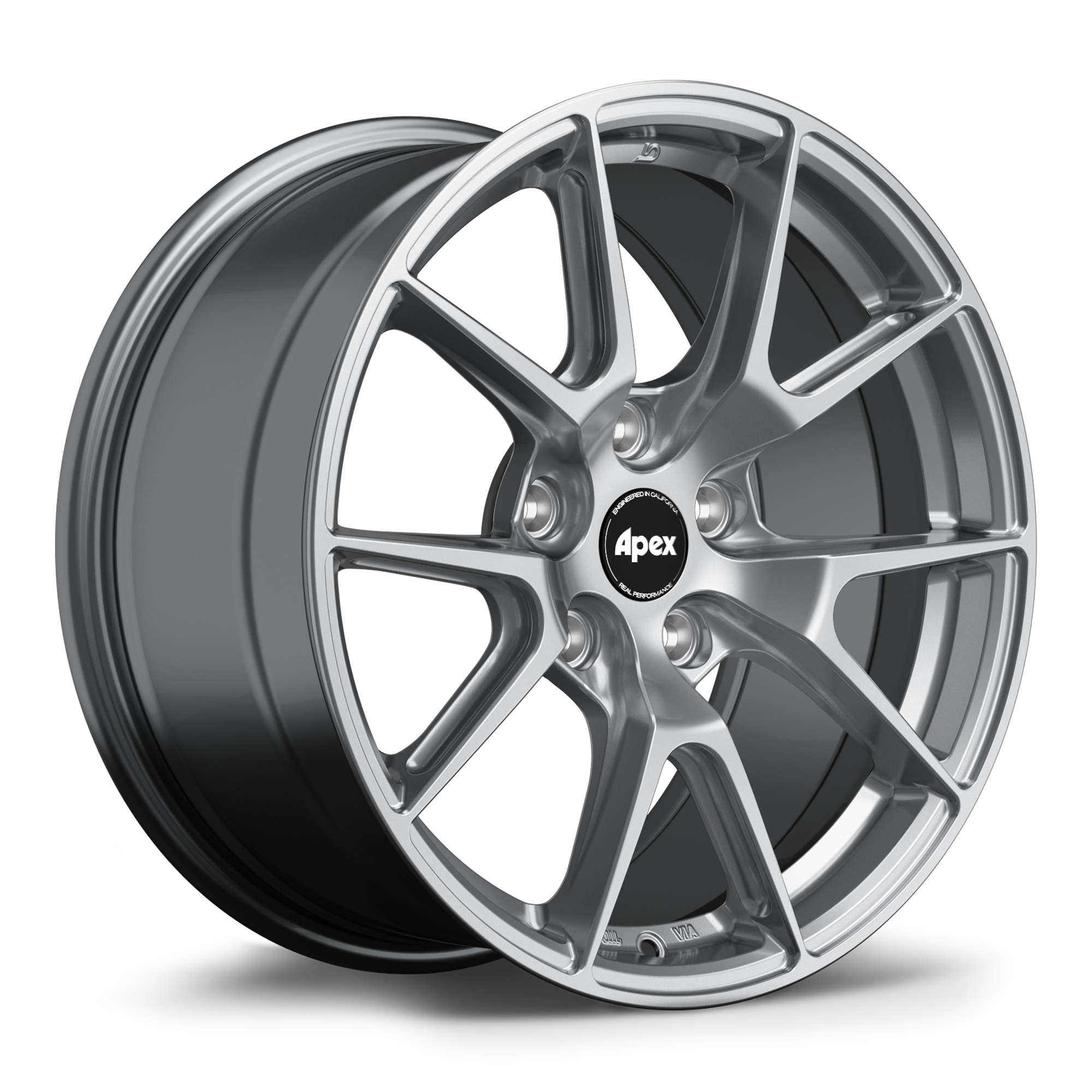 Apex VS-5 Alloy Wheel 17x8 ET30 5x114.3 Hyper Black 73.1mm CB