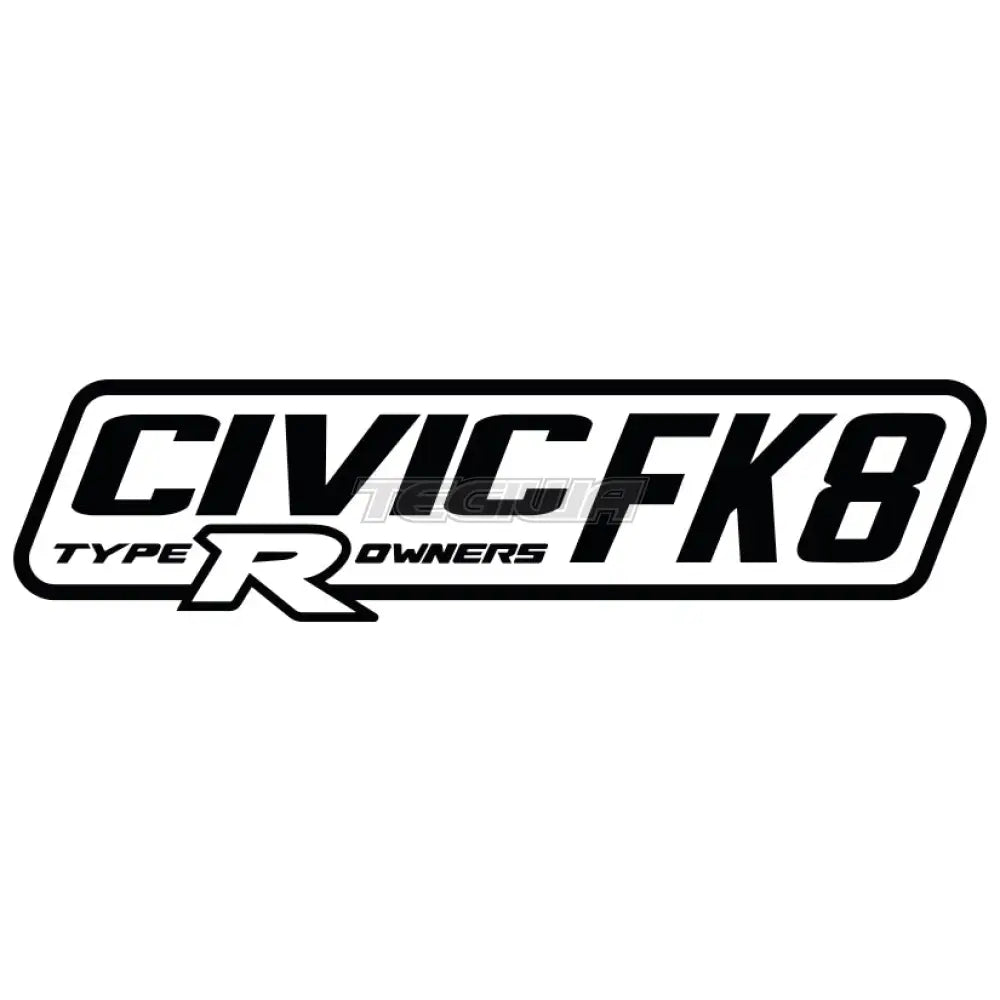 Civic FK8 TYPE R Owners Official Sticker Decal 200mm White Pair