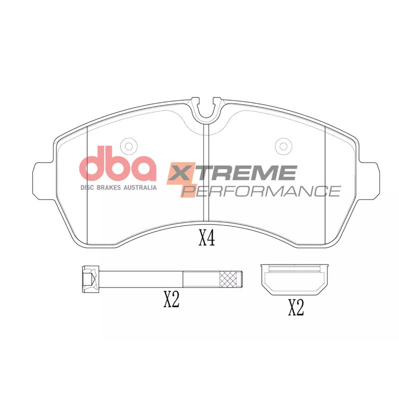 DBA Xtreme Performance Brake Pads 169.2mm x 73.4mm DB1974XP - Front