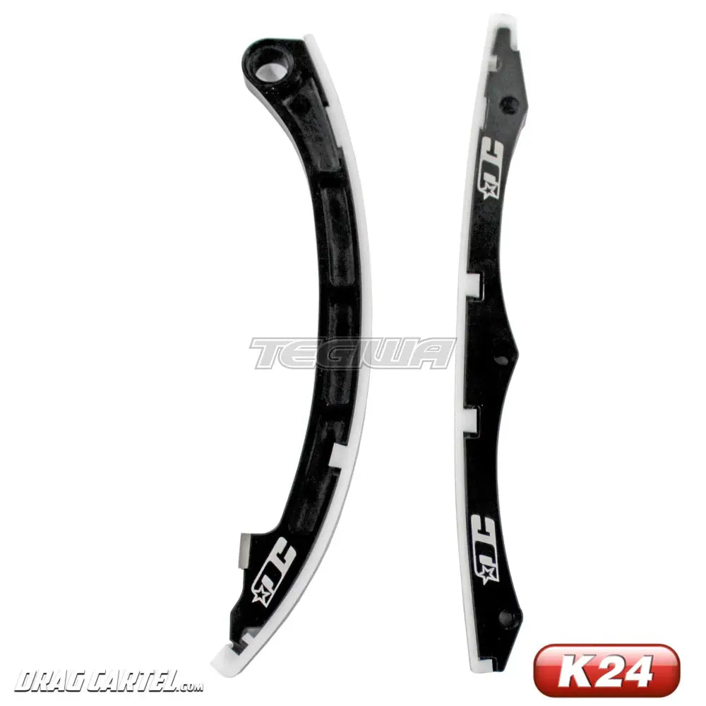 Drag Cartel K-Series K20 K24 Billet Chain Guide Kit Both Fixed & Pivoting With Replaceable Delrin Strips Timing Belts &