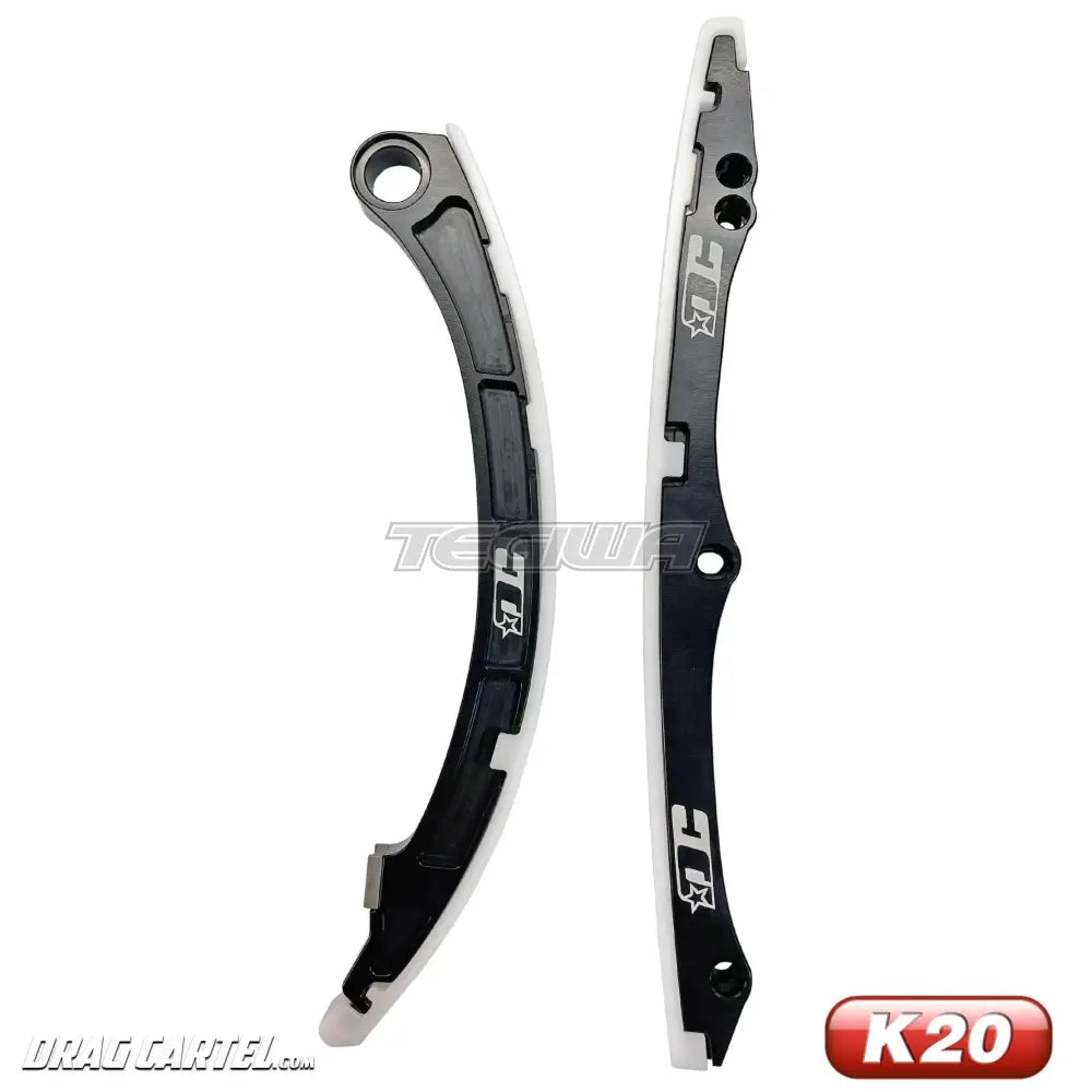 Drag Cartel K-Series K20 K24 Billet Chain Guide Kit Both Fixed & Pivoting With Replaceable Delrin Strips K20 Timing