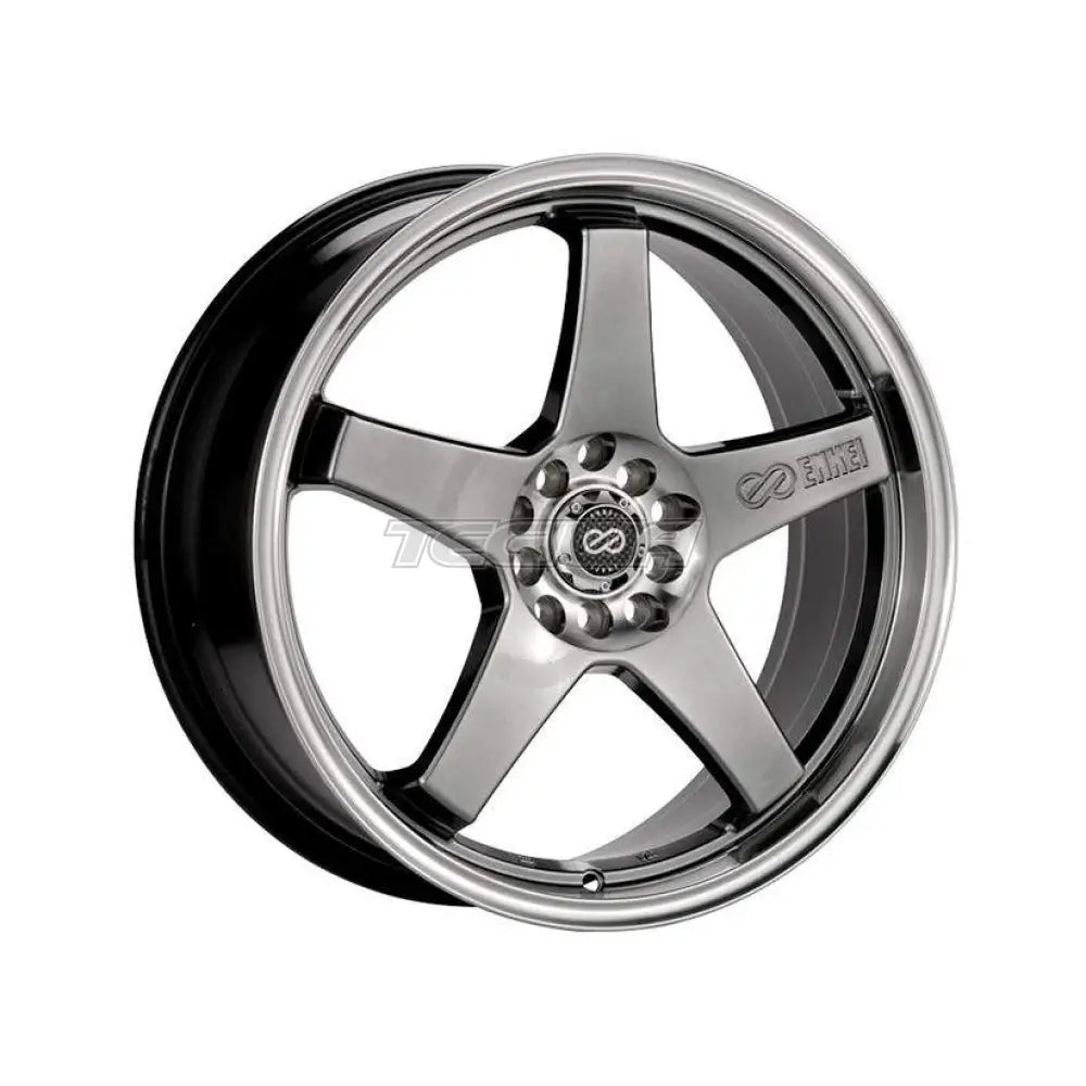 Enkei EV5 Alloy Wheel 17x7 ET45 5x100/114.3 Hyper Black Machined Lip 72.6mm CB Alloy Wheels
