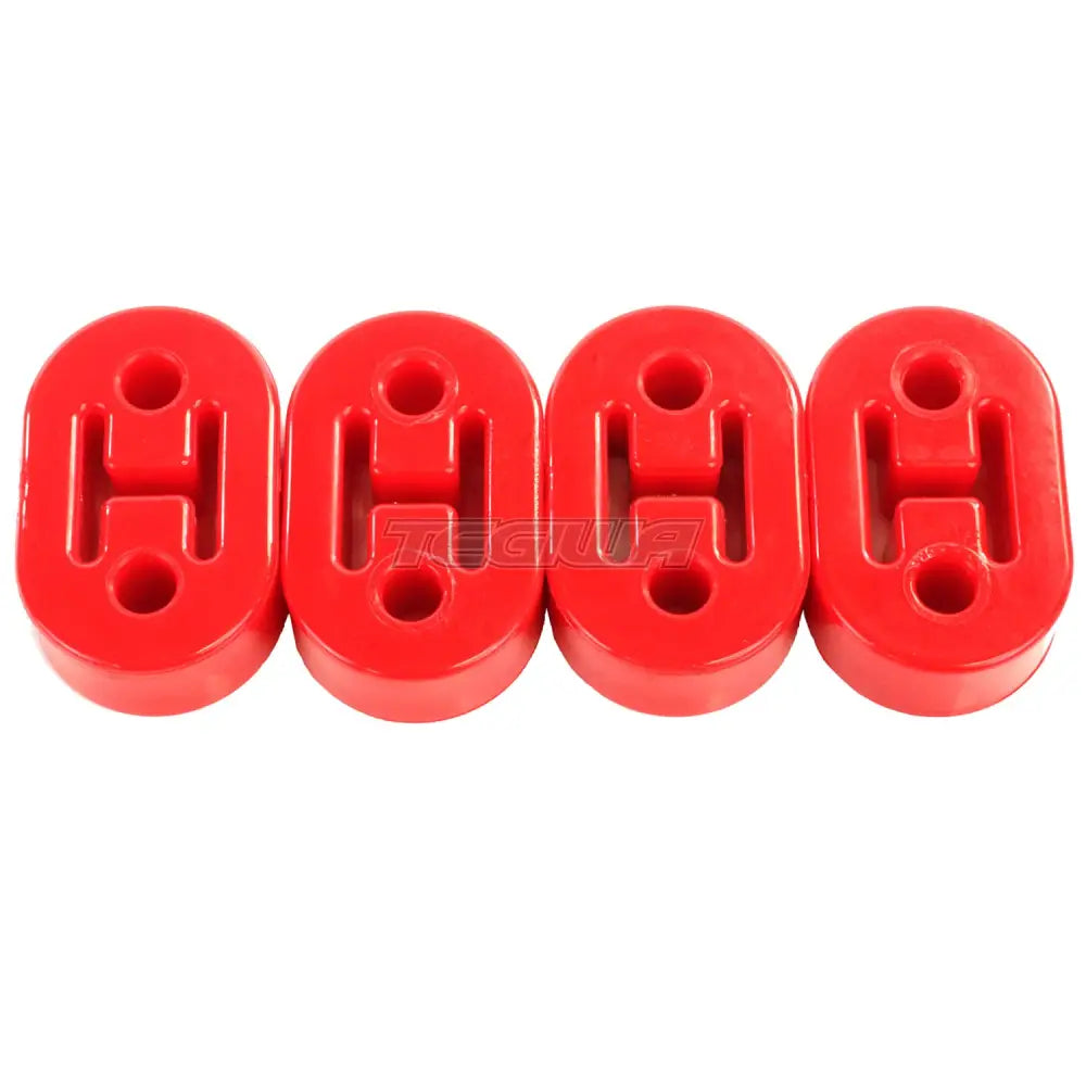 Exoracing Polyurethane Exhaust Hanger Mounts Red / 4 Pack Gaskets Flanges & Clamps