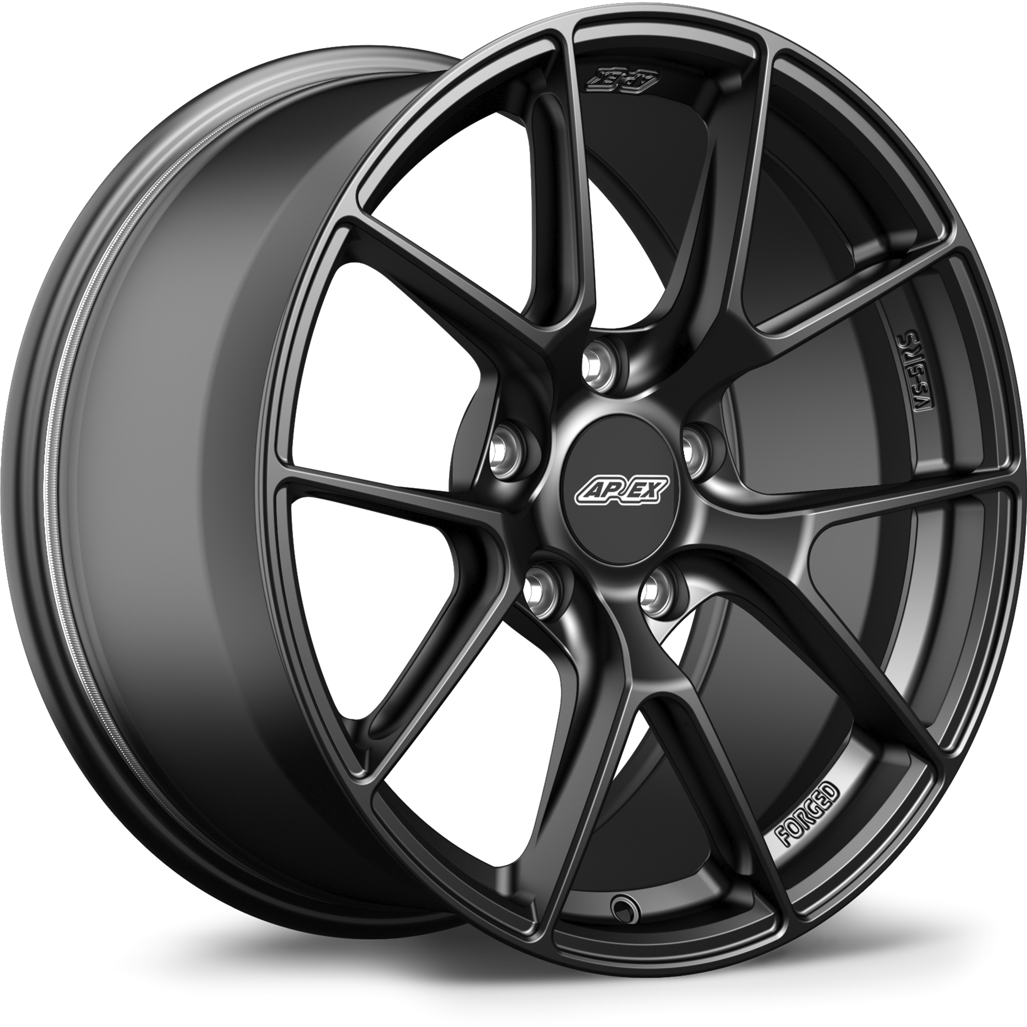Apex VS-5RS Forged Alloy Wheel 18x9 ET46 5x130 Satin Black 71.6mm CB