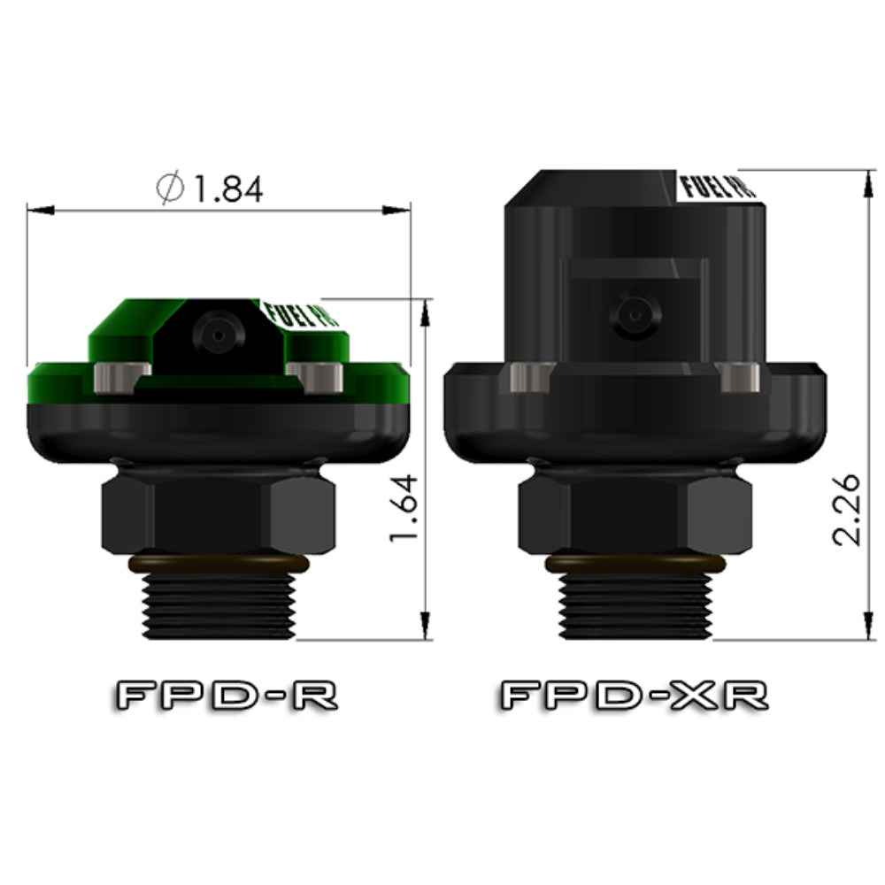 Radium Engineering Fuel Pulse Damper - XR 8AN ORB - Swivel