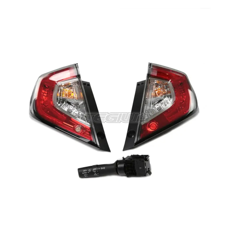 Genuine Honda EDM Rear Fog Tail Lights Pair Civic Type-R FK8 17-21