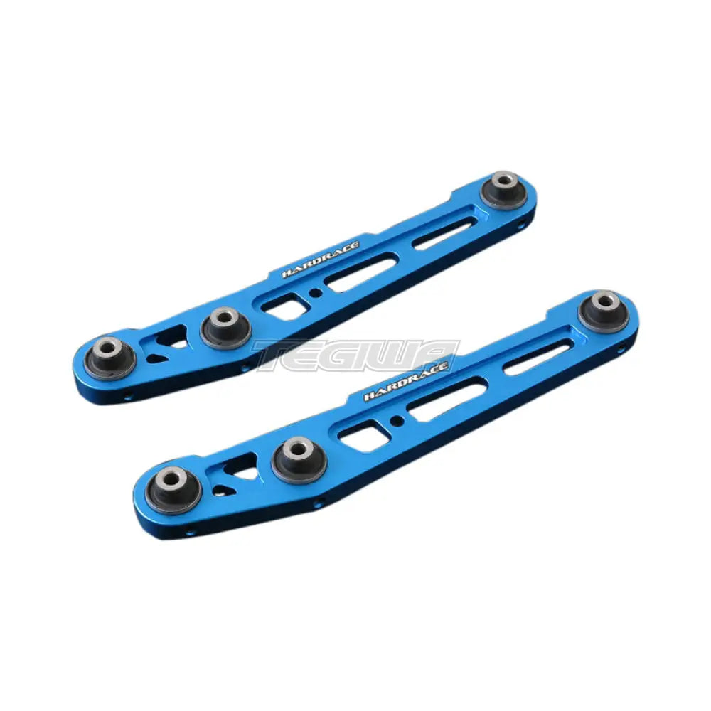 Hardrace Blue Aluminium Rear Lower Control Arm With -50 Hardened Rubber Shock Bushes 2Pc Set Honda Civic EG EF Integra