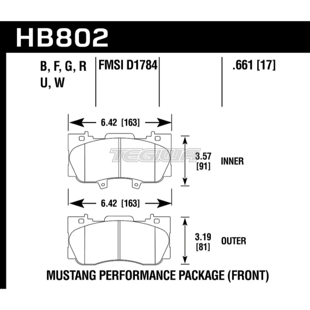 HAWK Performance DTC-30 Motorsports Brake Pads Front - HB802W.661