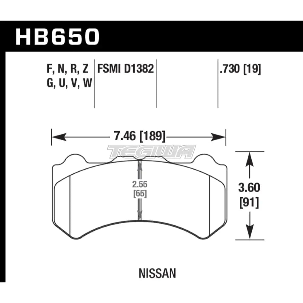 HAWK Performance DTC-60 Motorsports Brake Pads Front - HB650G.730