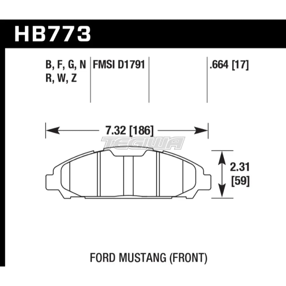 HAWK Performance DTC-60 Motorsports Brake Pads Front - HB773G.664