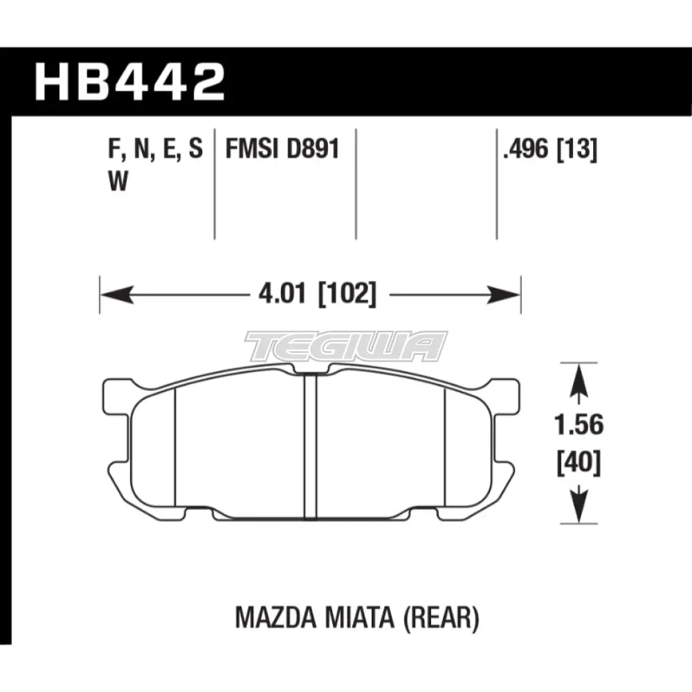 HAWK Performance DTC-60 Motorsports Brake Pads Rear - HB442G.496