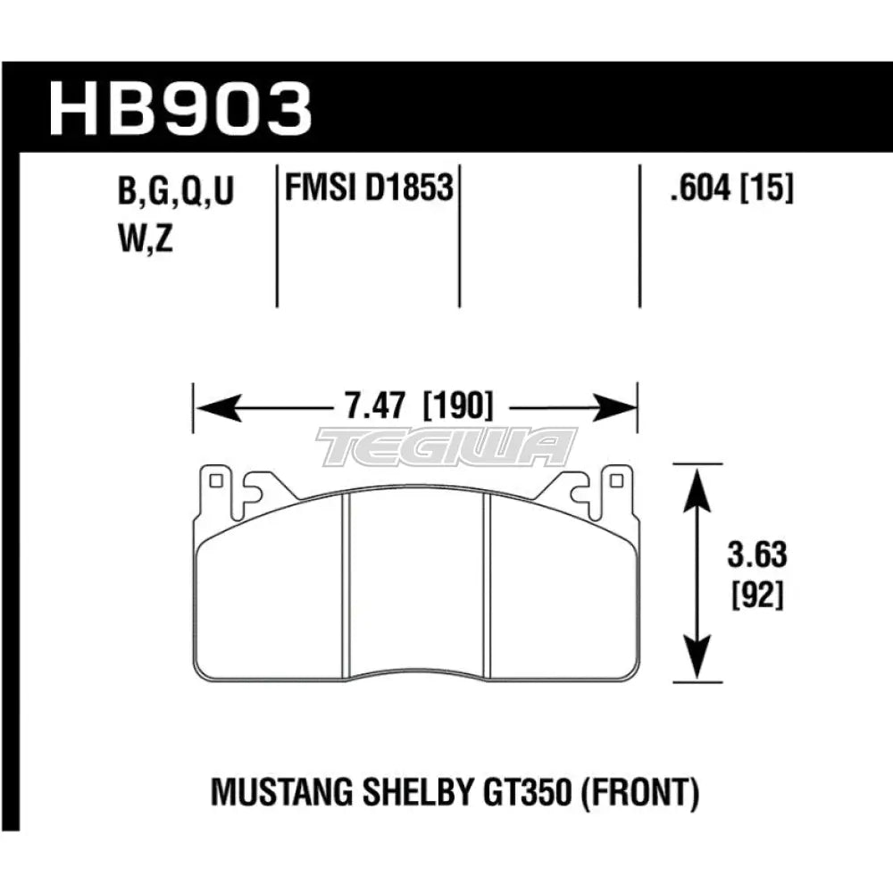 HAWK Performance DTC-80 Motorsports Brake Pads Front - HB903Q.604