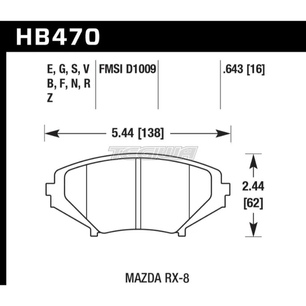 HAWK Performance ER-1 Motorsports Brake Pads Front - HB470D.643