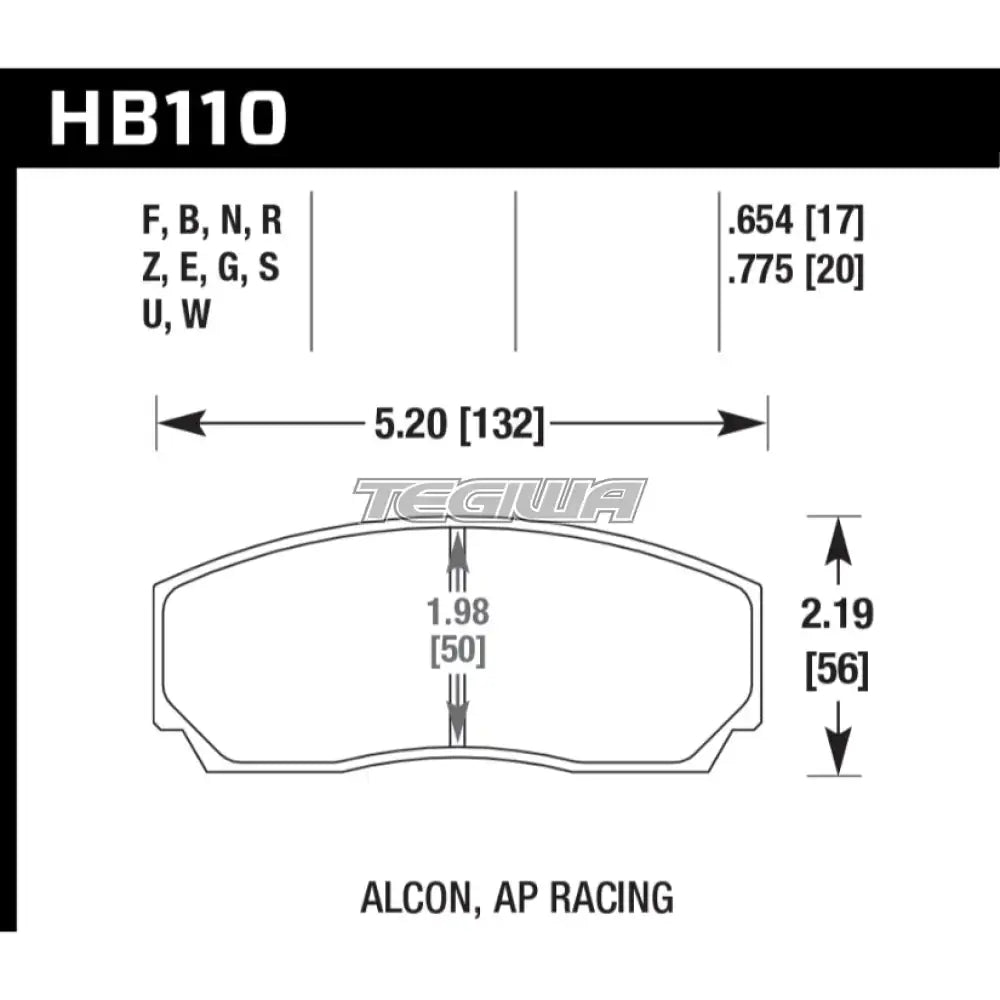HAWK Performance HPS 5.0 Motorsports Brake Pads AP Racing CP3307 Caliper Brake Pads
