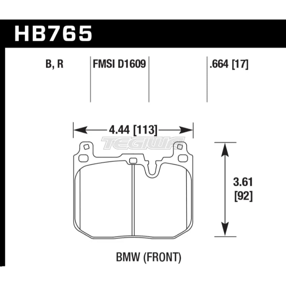 HAWK Performance PC Performance Ceramic Street Brake Pads Front - HB765Z.664