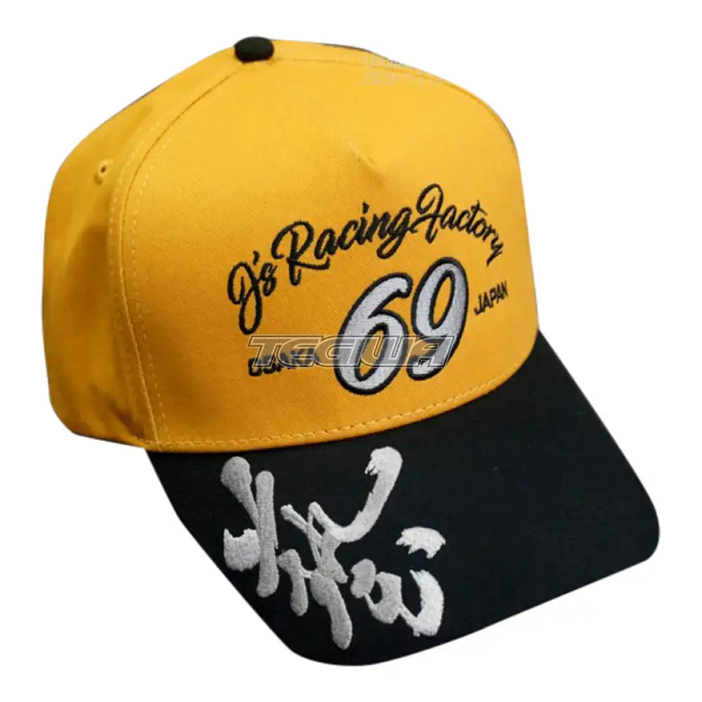 J’s Racing WAZA 69 Silver cap Black/yellow Hats