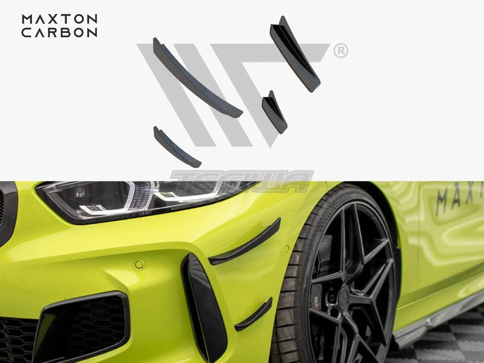 Maxton Design Carbon Fiber Front Bumper Wings Canards BMW 1-Series F40 M-Pack M135i